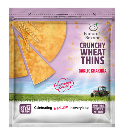 Garlic Khakhra 3PKTS of 180g